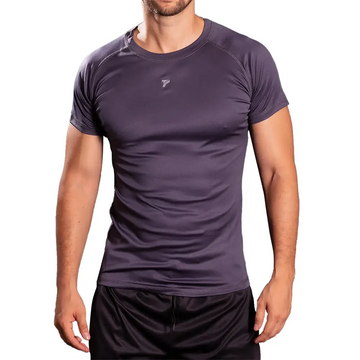 CAMISETA MANGA CORTA HOMBRE - GRIS OSCURO