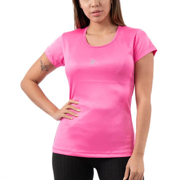 BLUSA MANGA CORTA MUJER - MAGENTA LUMINOSO