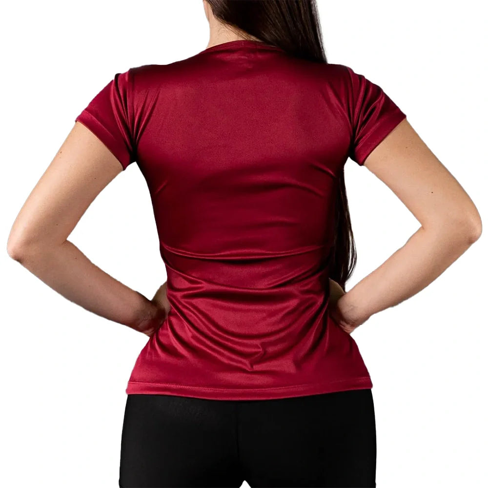 BLUSA MANGA CORTA MUJER - VINOTINTO