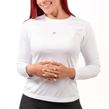BUZO COMPRESION MUJER - BLANCO
