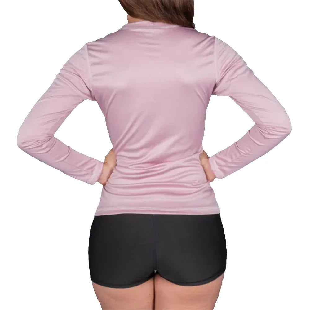 BUZO COMPRESION MUJER - ROSA CREPE CLARO