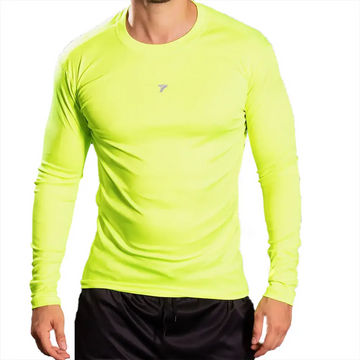 BUZO COMPRESION HOMBRE - AMARILLO NEON
