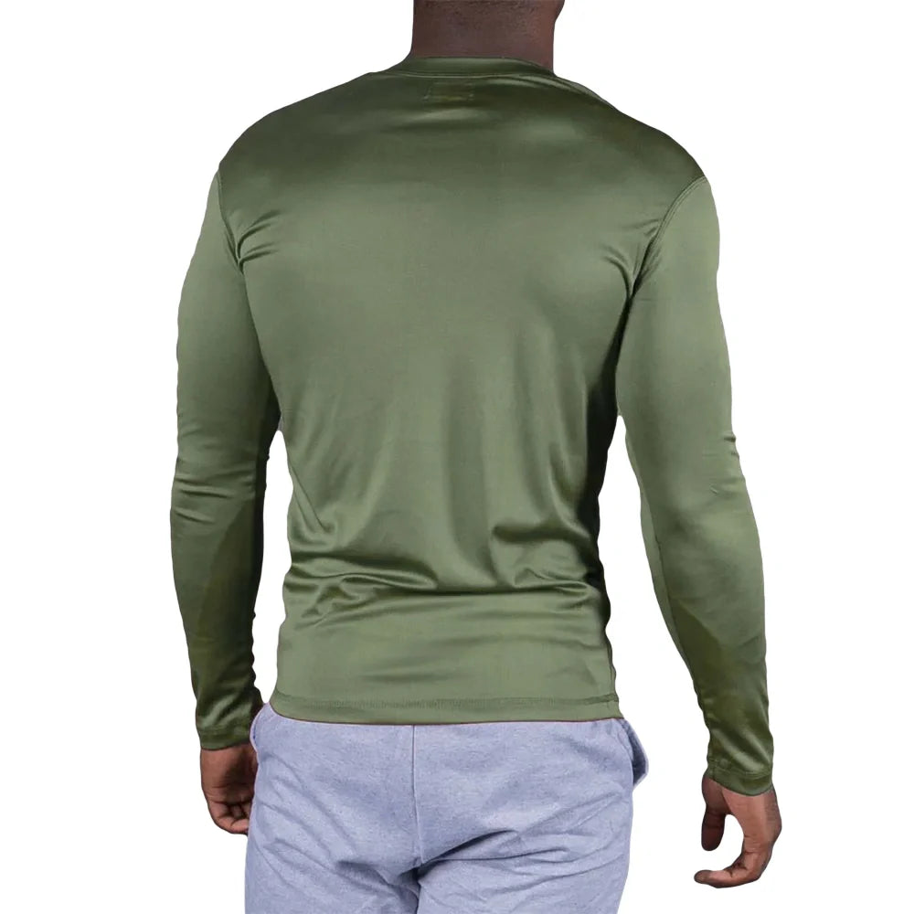 BUZO COMPRESION HOMBRE - VERDE MILITAR