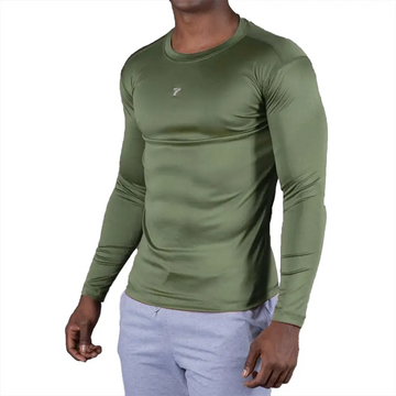 BUZO COMPRESION HOMBRE - VERDE MILITAR