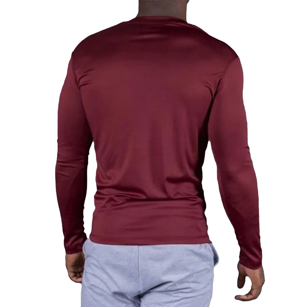 BUZO COMPRESION HOMBRE - VINOTINTO OSCURO