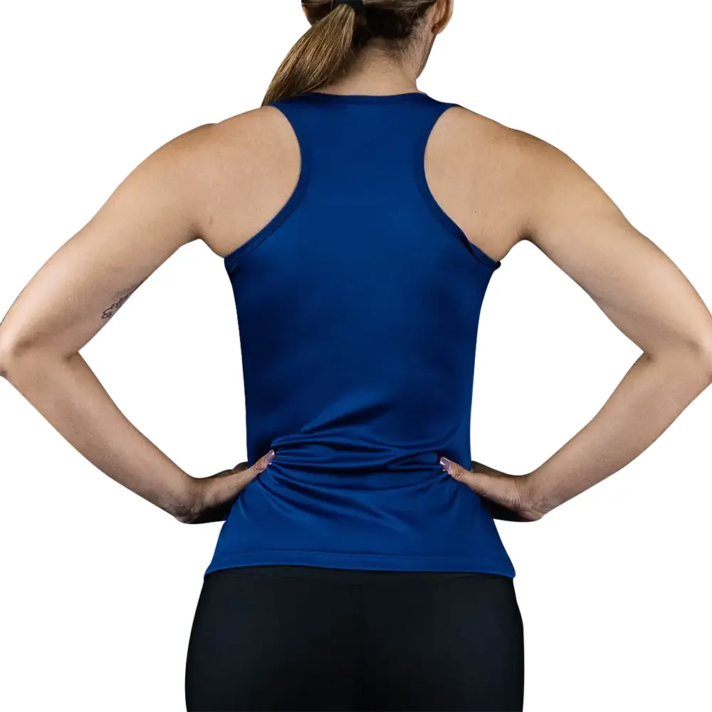 Camiseta Esqueleto Deportiva de Mujer DriFit - Azul Turquí
