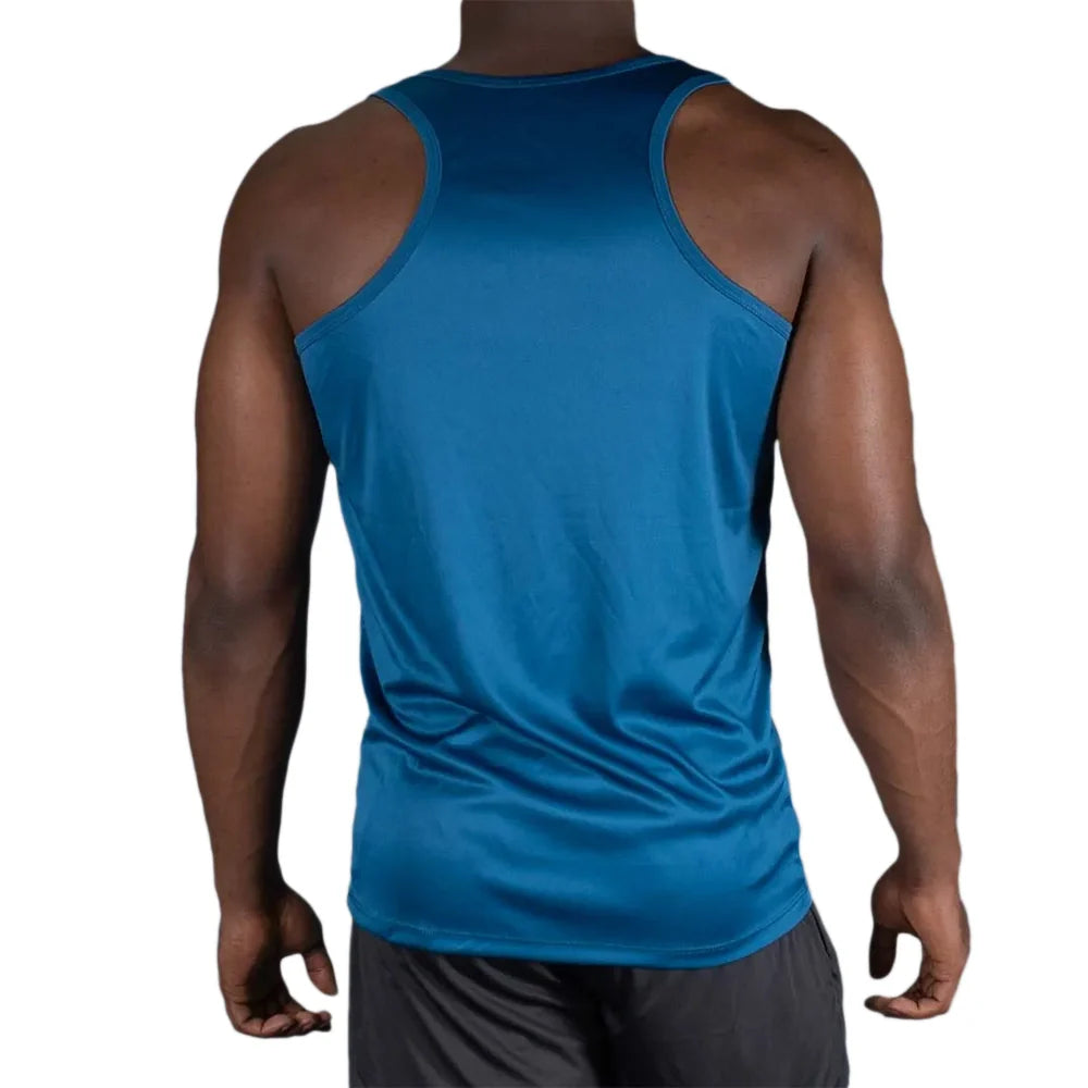 Camiseta Esqueleto Deportiva DriFit de Hombre - Azul Petroleo