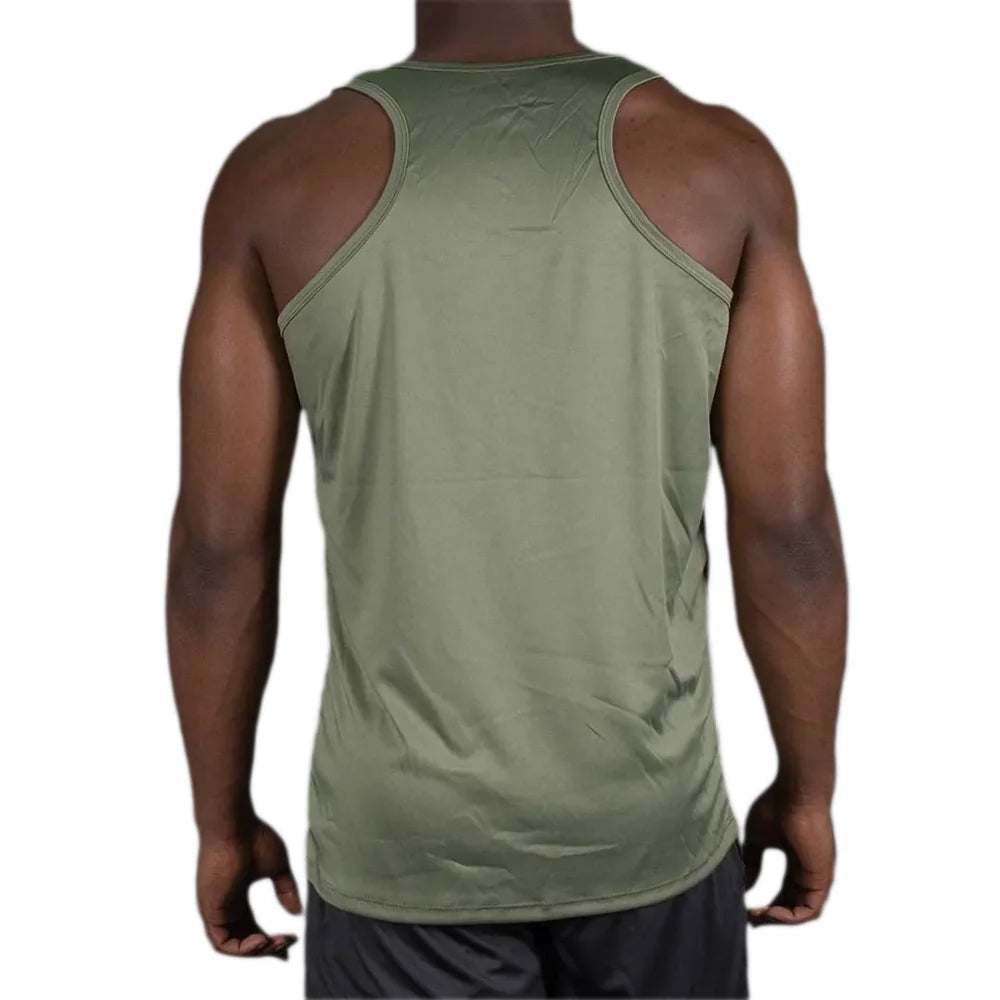 Camiseta Esqueleto Deportiva DriFit de Hombre - Verde Militar