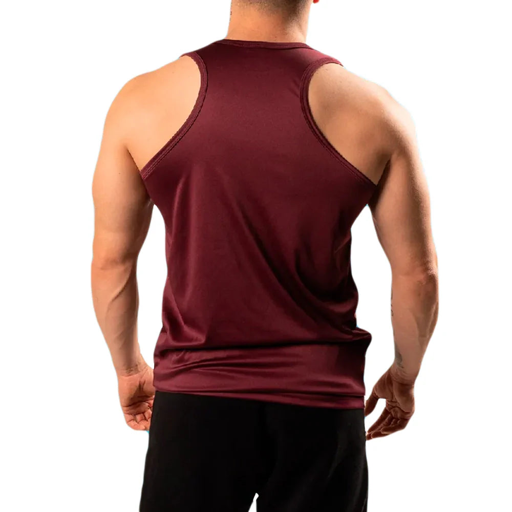 Camiseta Esqueleto Deportiva DriFit de Hombre - Vinotinto Oscuro
