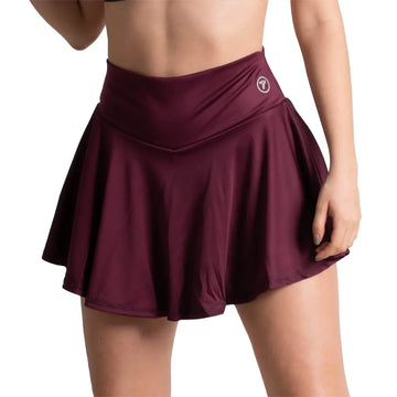 FALDA SHORT TRADICIONAL - VINOTINTO OSCURO