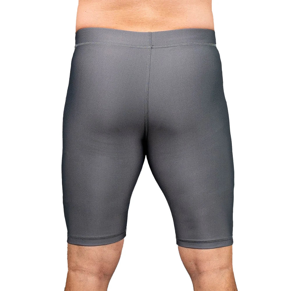LICRA CORTA SUPLEX HOMBRE -  GRIS JASPE OSCURO