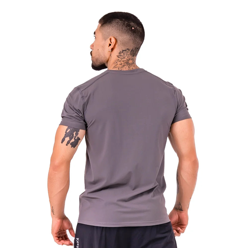 Camiseta Deportiva de Hombre CoolDry - Gris Medio