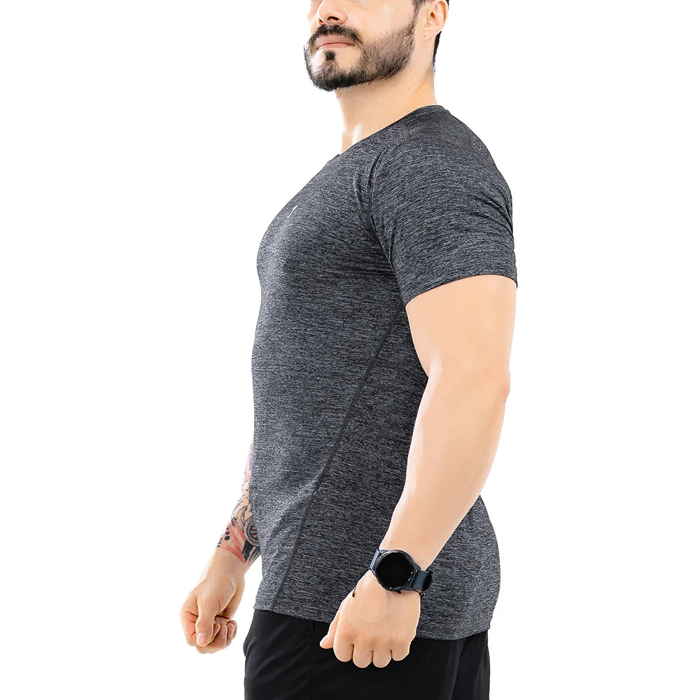 Camiseta Deportiva de Hombre CoolDry - Gris Jaspe Oscuro