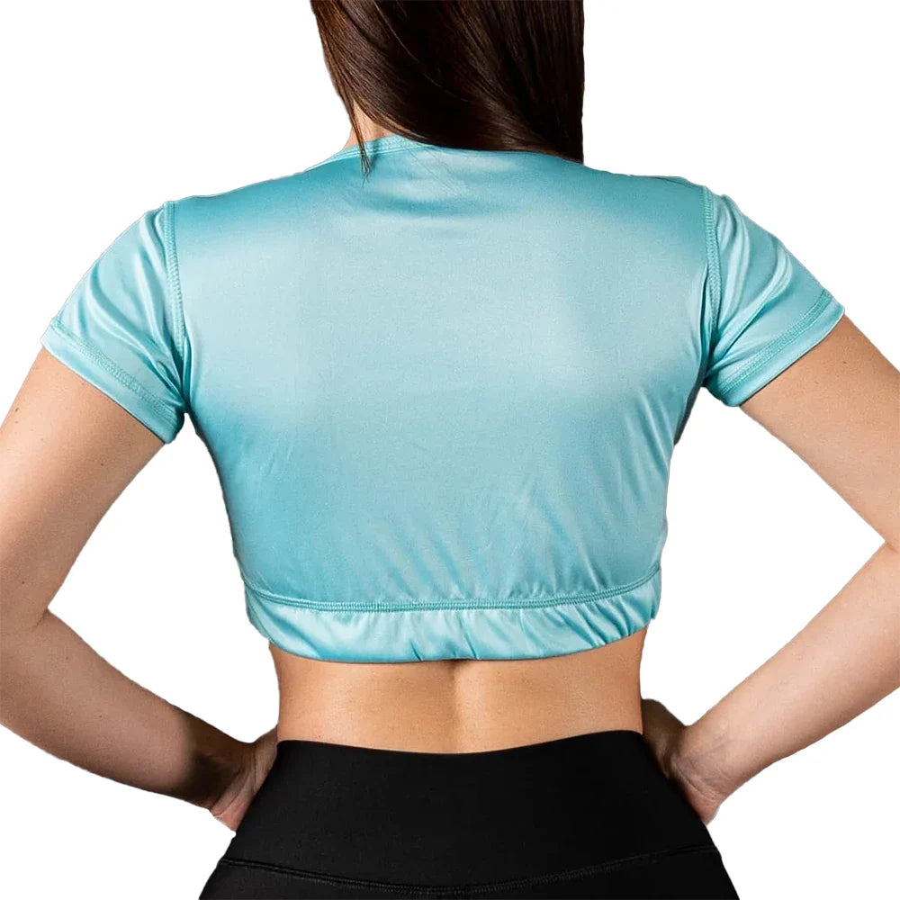 BUZO TOP MANGA CORTA- VERDE MENTA