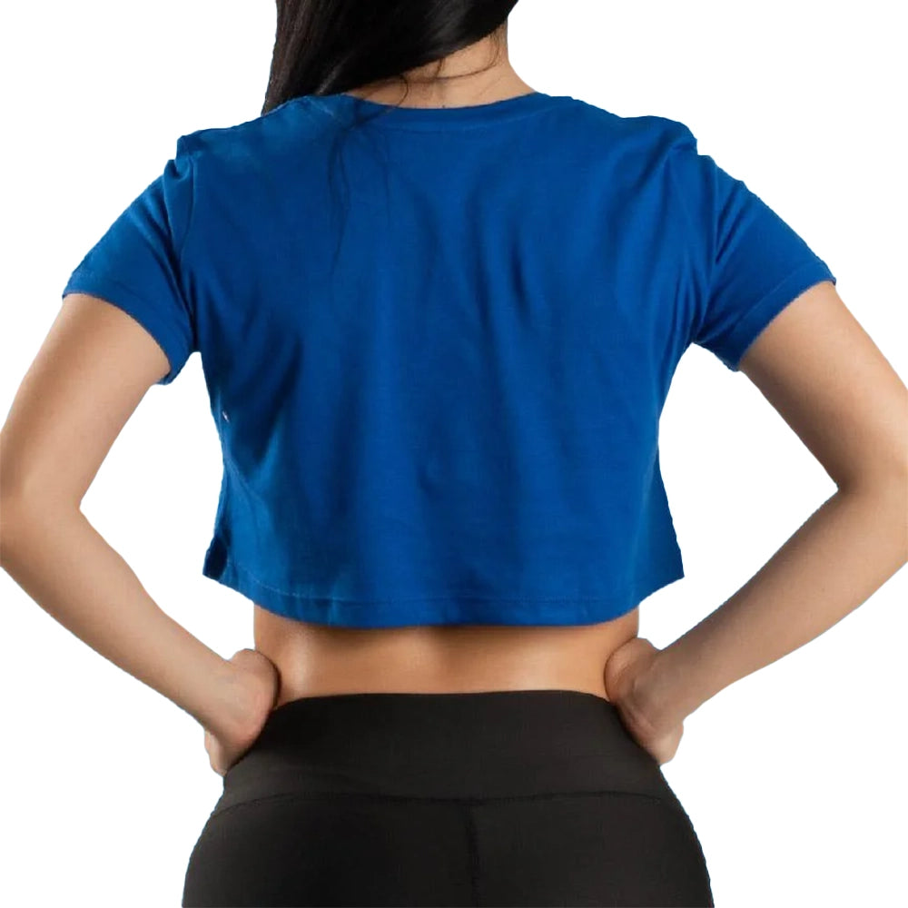 CAMISETA CORTA UNICOLOR - AZUL REY