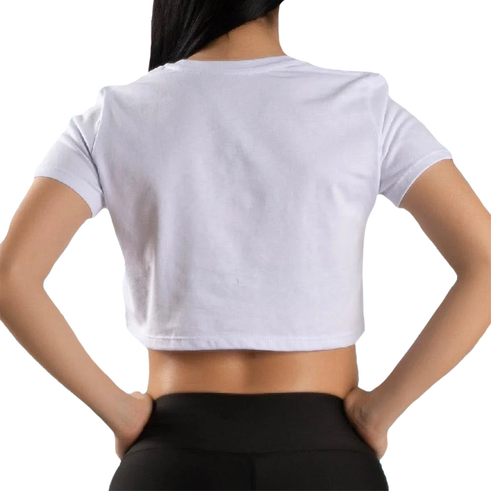 CAMISETA CORTA UNICOLOR- BLANCO