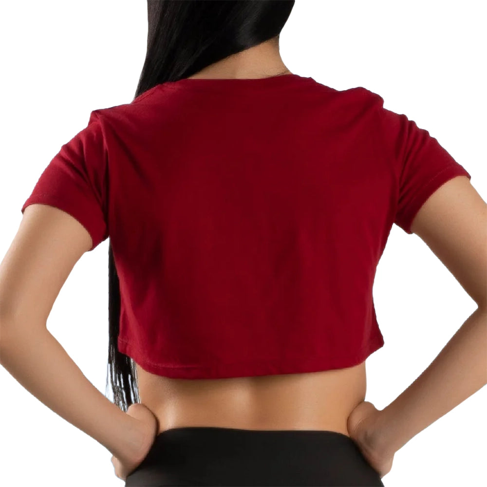 CAMISETA CORTA UNICOLOR - VINOTINTO