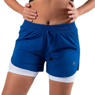 SHORT RUNNING AZUL REY - BLANCO