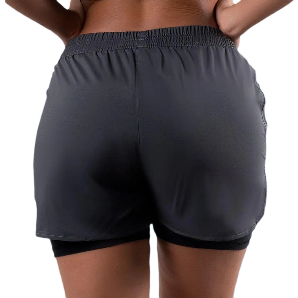 SHORT RUNNING -GRIS OSCURO - NEGRO