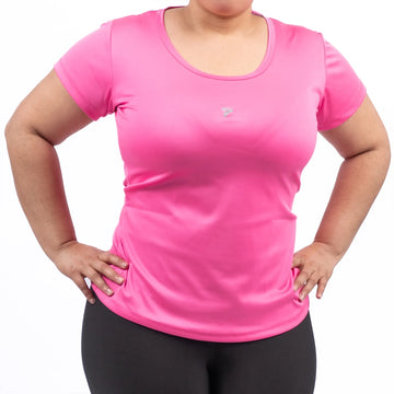 BLUSA MANGA CORTA PLUS SIZE - MAGENTA LUMINOSO
