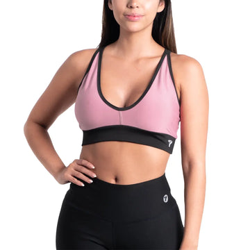 TOP DIANA UNICOLOR - ROSA CREPE