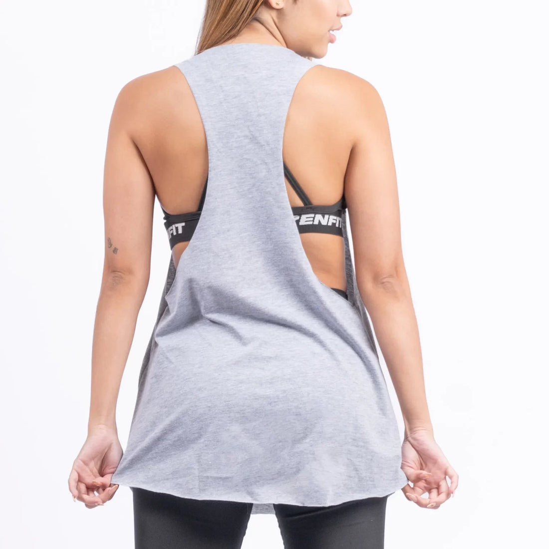CAMISILLA ALGODON DAMA - GRIS JASPE MEDIO