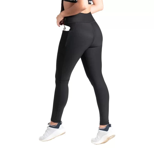 Leggins Deportivos Mujer con Bolsillo Lateral - Negro