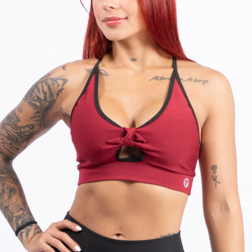 TOP KARINA UNICOLOR - VINOTINTO