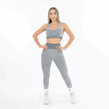 CONJUNTO LARGO SEAMLESS - GRIS JASPE