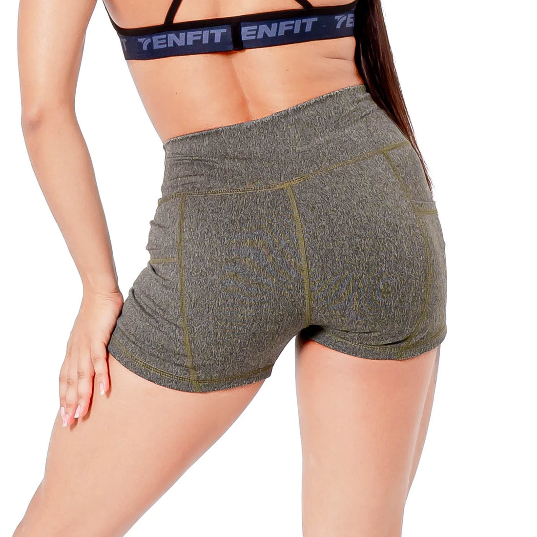 SHORT BOLSILLO CHROMAFLEX UNICOLOR-VERDE MILITAR JASPE