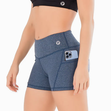 SHORT BOLSILLO CHROMAFLEX UNICOLOR-AZUL PETROLEO JASPE