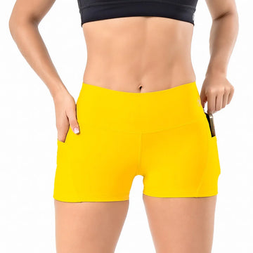 SHORT BOLSILLO CHROMAFLEX UNICOLOR-MOSTAZA