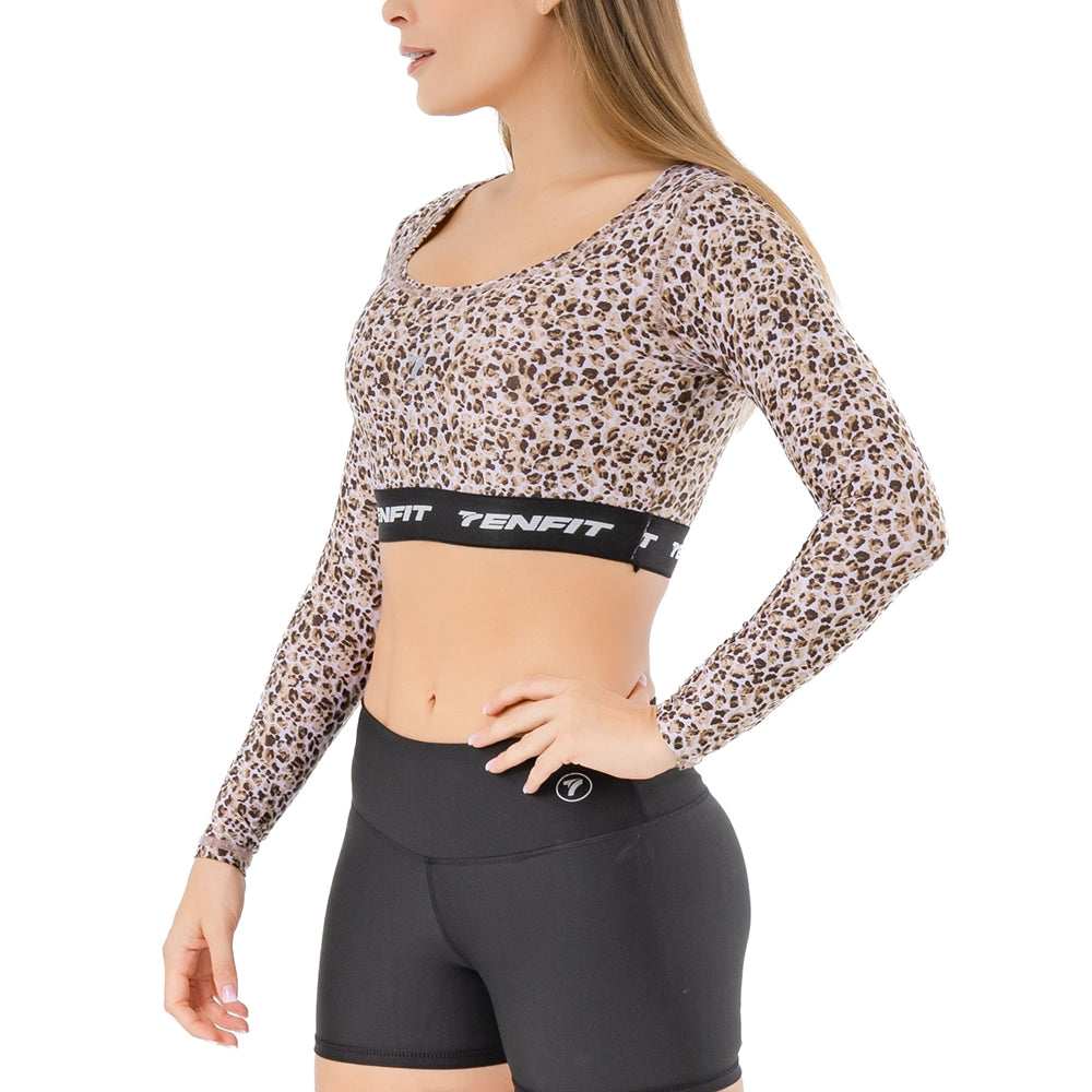 BUZO TOP LUXOR - BROWN ANIMAL PRINT