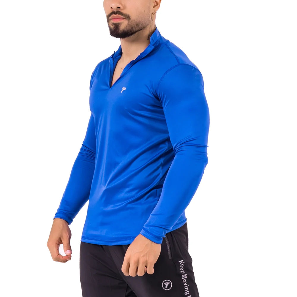 Buzo Manga Larga para running de Hombre Rolling - Azul Rey