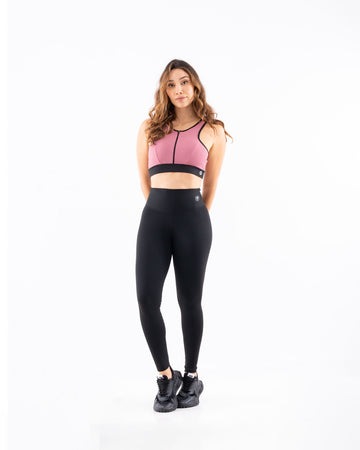 TOP POWERZIP - ROSA CREPE