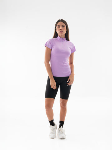 CAMISETA ROLLING MANGA CORTA MUJER - LILA OSCURO