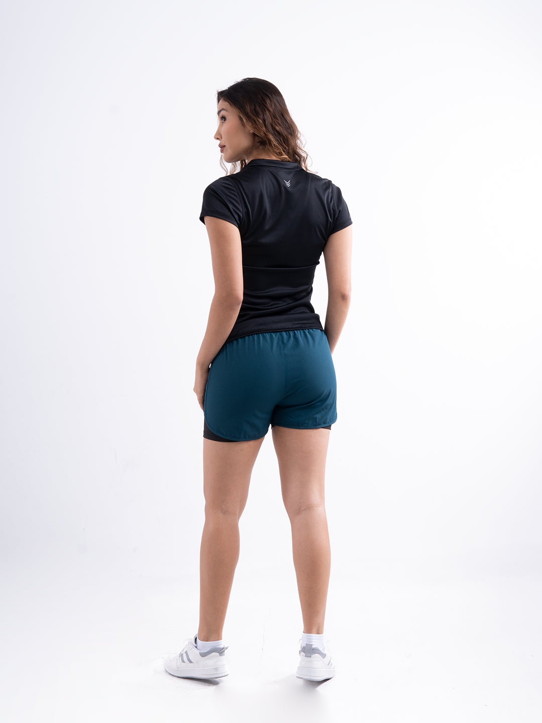 CAMISETA ROLLING MANGA CORTA MUJER - NEGRO