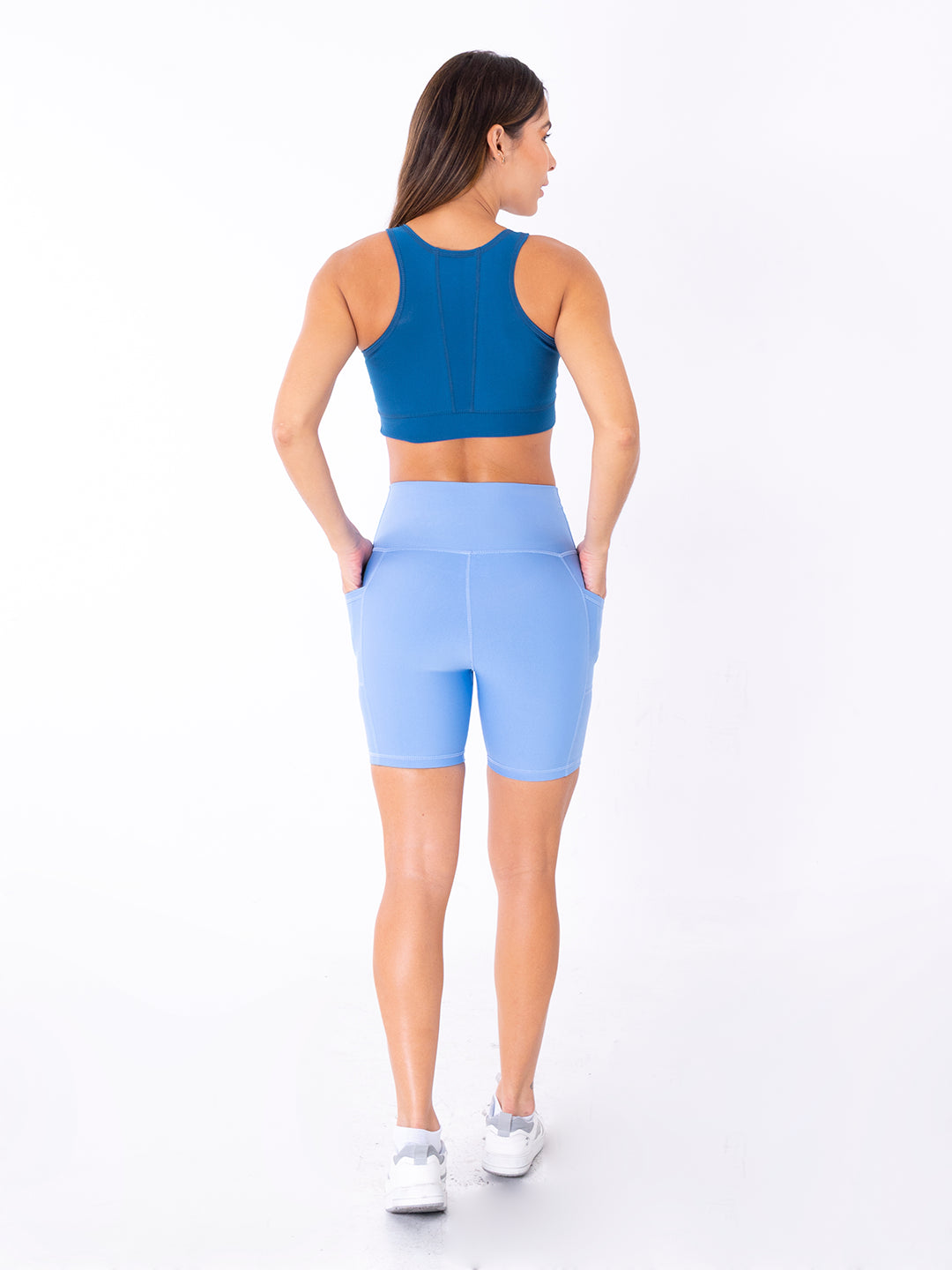 TOP STYLISH UNICOLOR - AZUL PETROLEO