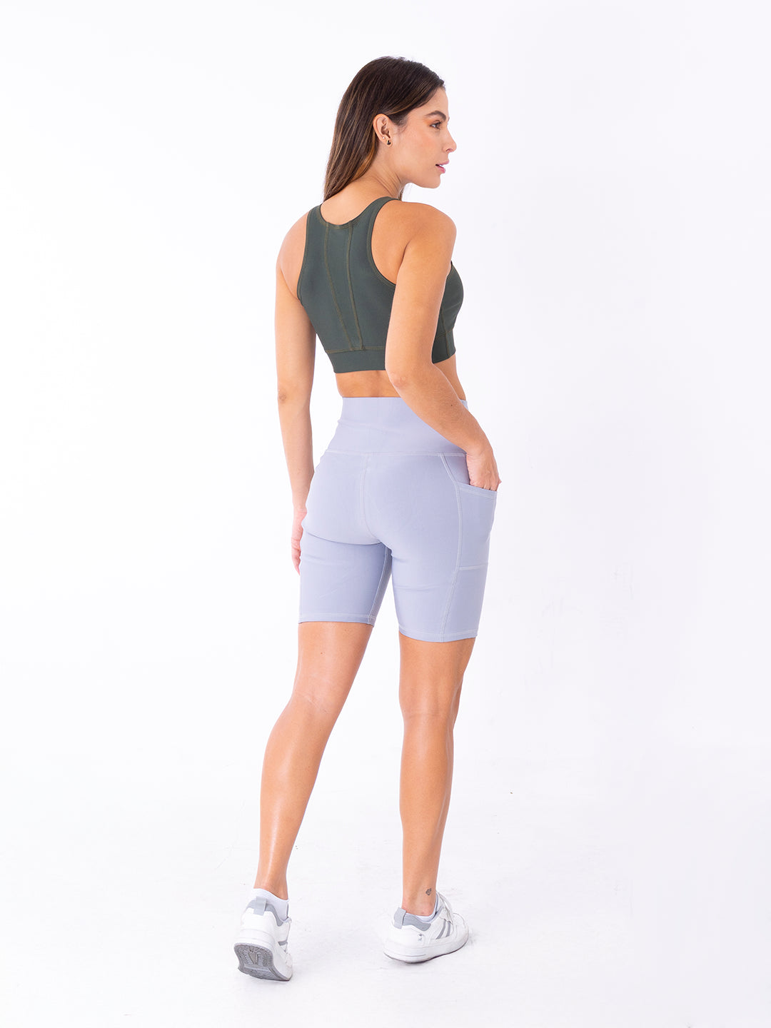 TOP STYLISH UNICOLOR - VERDE MILITAR