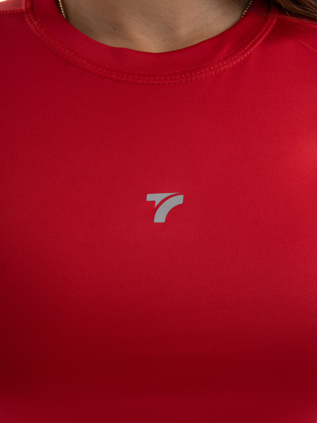 Camiseta Deportiva de Mujer Compresión Manga Corta – Rojo
