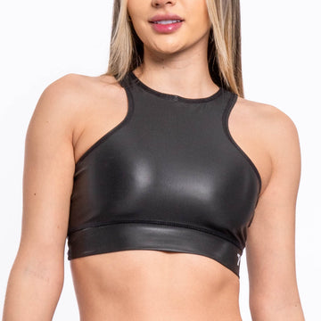 TOP ESQUELETO EFECTO CUERO