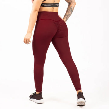 LEGGINS PUSH UP UNICOLOR - MARRON