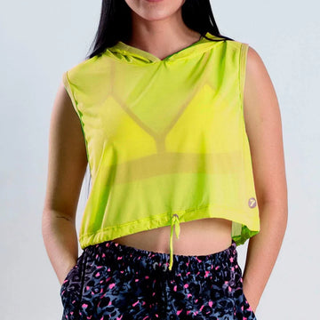 BLUSA VELO CAPOTA-AMARILLO NEÓN