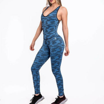 ENTERIZO SNAKE - AZUL PACIFICO - Tenfit - Ropa Deportiva