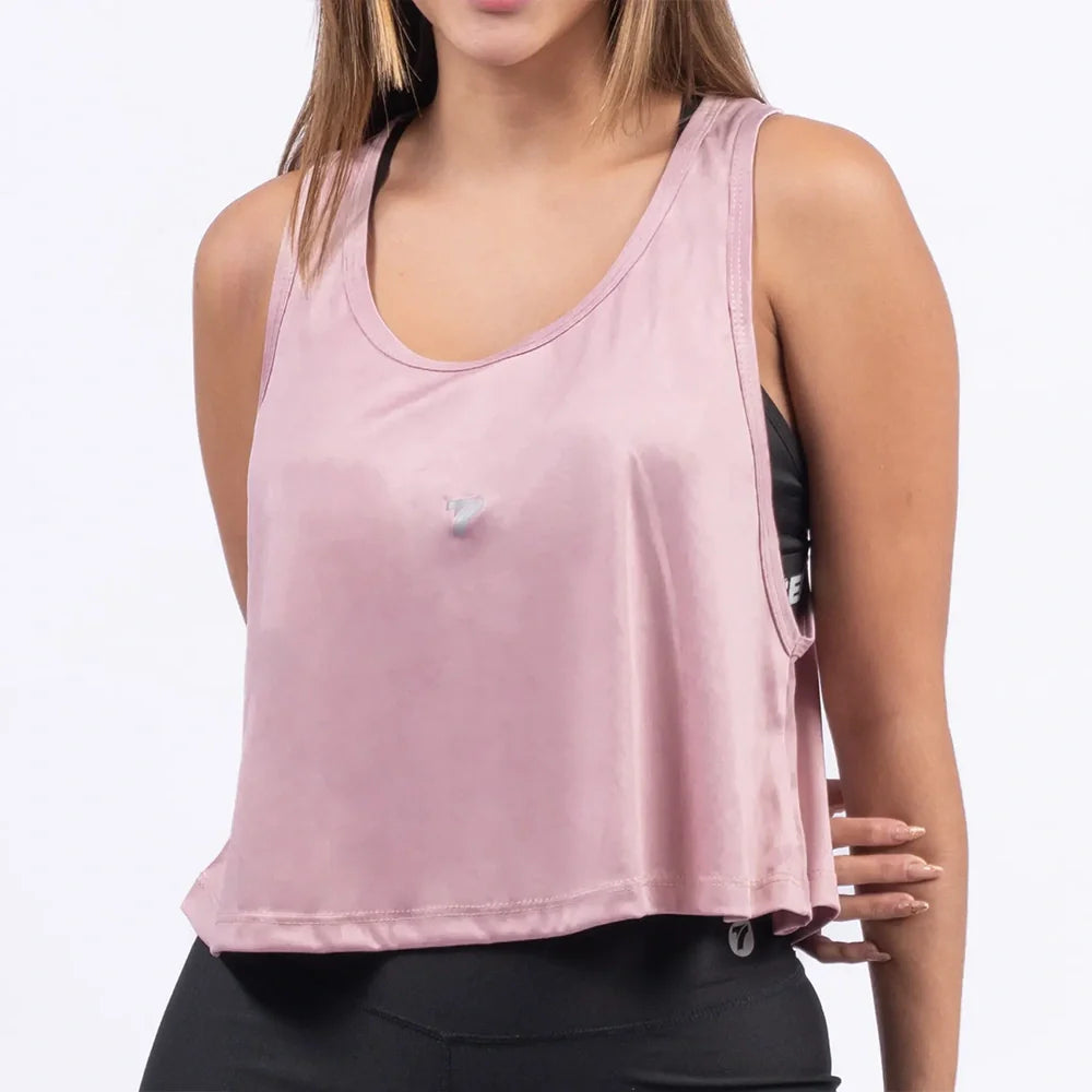 BLUSA TOP VOLADA - ROSA CREPE CLARO
