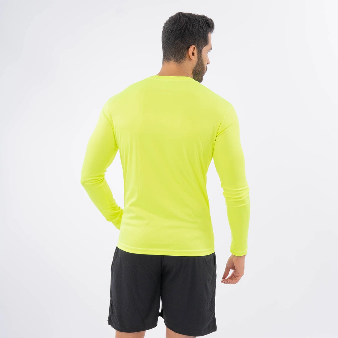 BUZO COMPRESION HOMBRE - AMARILLO NEON