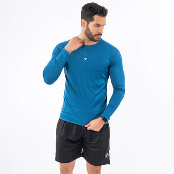 BUZO COMPRESION HOMBRE - AZUL PETROLEO