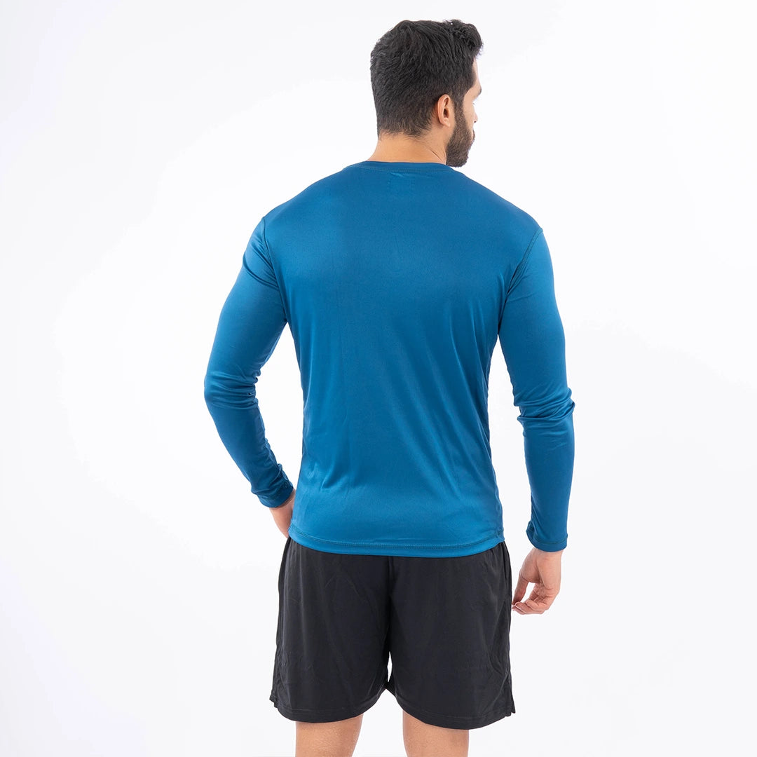 BUZO COMPRESION HOMBRE - AZUL PETROLEO