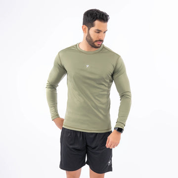 BUZO COMPRESION HOMBRE - VERDE MILITAR