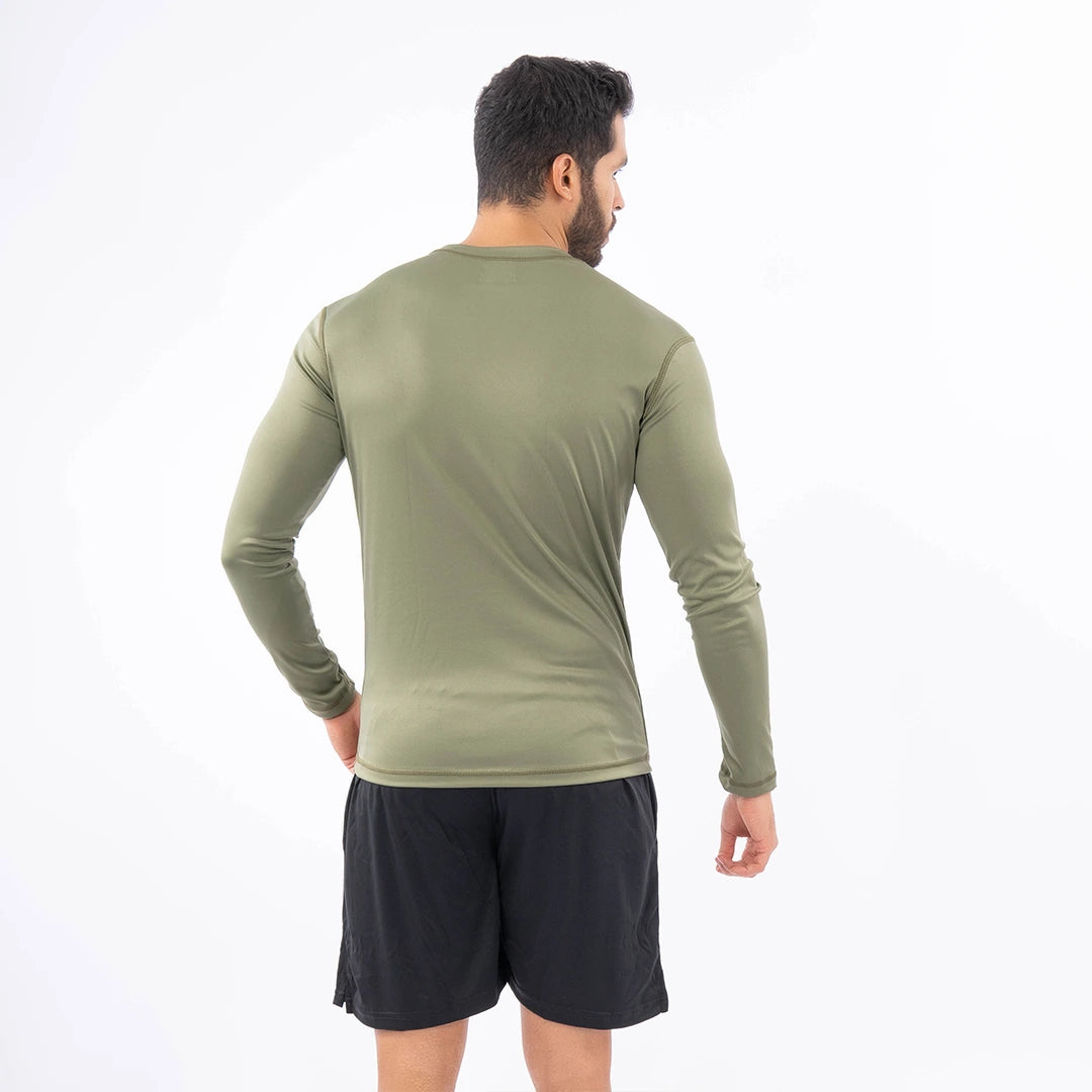 BUZO COMPRESION HOMBRE - VERDE MILITAR